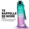 Nasafes French Motivation Water Bottle with French Time Marker, Water