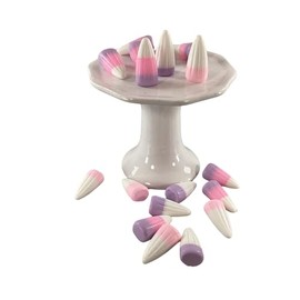 Craft Supply - Artificial FAKE Resin Candy Corn Pastel Pink Lavender