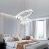 FRIXCHUR Modern LED Chandeliers Crystal Pendant Light 3 Ring Chandelier
