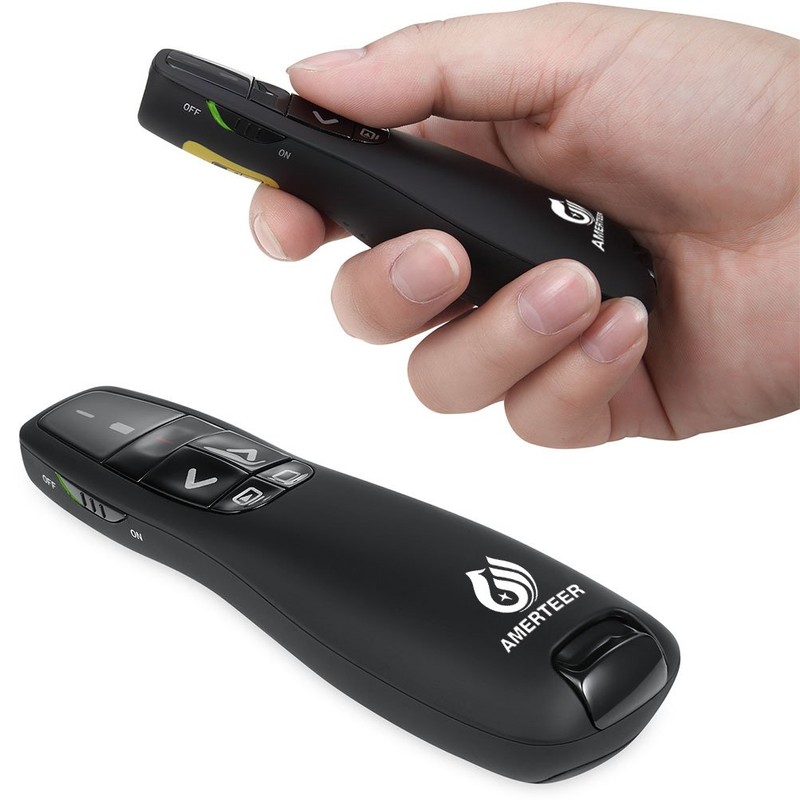 AMERTEER Wireless Presenter, 2.4GHz Powerpoint Presentation Remote Control Office PowerPoint