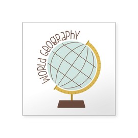 CafePress World Geography Sticker Square Bumper Sticker Car Decal
