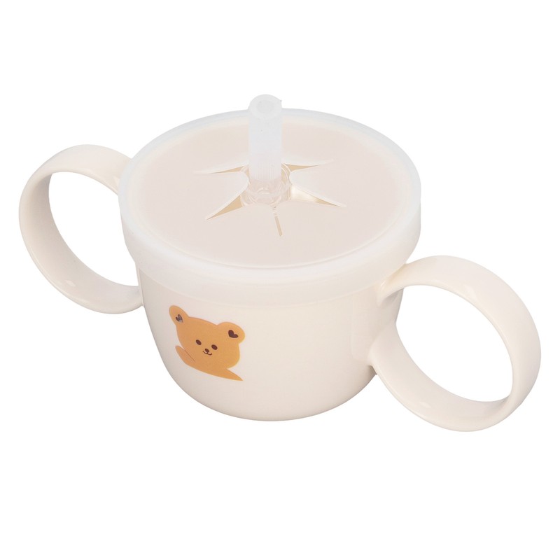 Baby Learning Drinking Cup 200mL Cartoon Animal Print Silicone Training