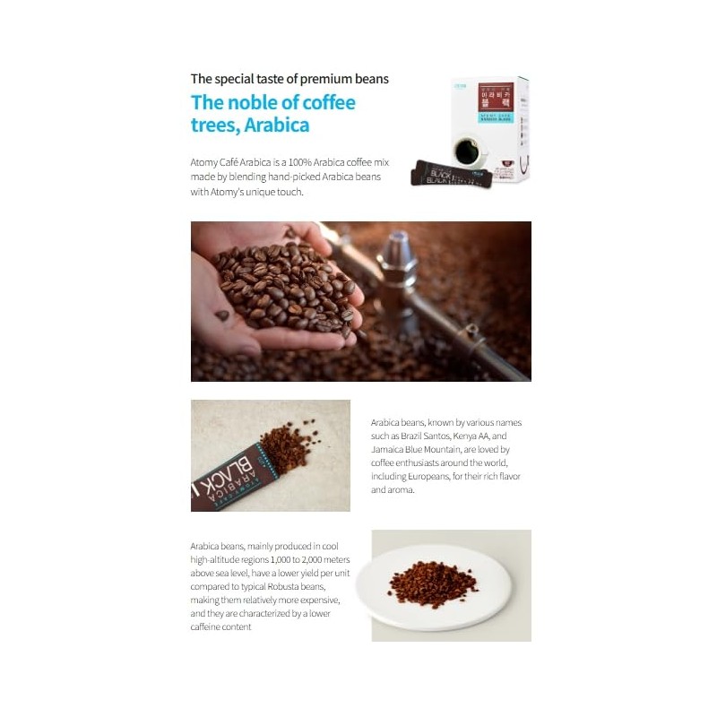 Atomy Arabica Black Instant Coffee Mini – 70 Sticks |
