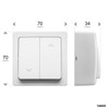 Debflex 746805 Standard Extra Flat Electric Wall Switch for Two-Way/Wireless/Wall