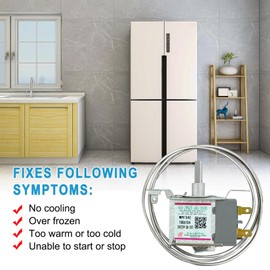 WPF-34E Refrigerator Thermostat Compatible with Hisense – Universal Temperature Control for Freezers, 2-Pins Sensor Probe