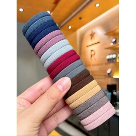 Spring/Summer Women's Simple Style Plain Hair Tie for Ponytail Holder, 100pcs Casual Hair Ties for Summer Hairstyles, Trendy Elastic Hair Tie for Women & Girls, Minimalist Headwear Suitable for Thick Hair for Daily Use