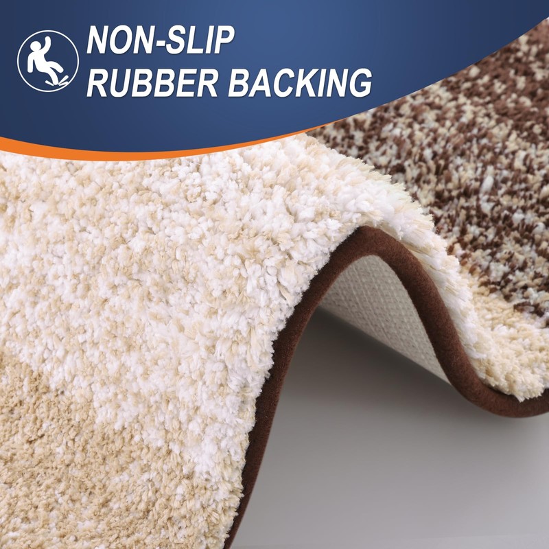 OLANLY OLANLY Bathroom Runner Rugs 59x17, Extra Soft Absorbent Microfiber