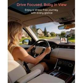 LUCKVIEW BM1 Baby Car Camera for Back Seat & Pet Monitoring, 5'' 1080P Monitor with IR Night Vision, 3X Zoom, Crystal Clear View, Easy 5-Min Wired Installation for Peace of Mind
