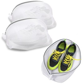Set of 2 Shoe Wash Bags for Washing Machine - Reusable Shoes Wash Bags for Trainers, Shoes & Sports Shoes with Zip - Laundry Bag Shoes for Washing Machine Shoe Bag Washing Machine