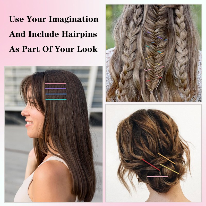Ymapinc 100Pcs Mini Colorful Bobby Pins for Thin Hair
