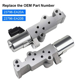 WMPHE Compatible with Solenoid Valve Nissan Altima, Frontier and More, VVT Variable Valve Timing Control Solenoid Left and Right Side Set Replaces OEM 23796-EA2OB & 23796-EA2OA