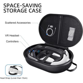 APEXINNO Large Carrying Case for Meta Quest 3/ Quest 3S – VR Travel Bag for Oculus Headset, Elite Strap, and Accessories – Protective Storage Case for Oculus Quest 3/3S VR Stock