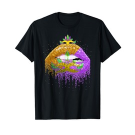 Carnival Party Costume Masquerade Lips Women Gift Mardi Gras T-Shirt