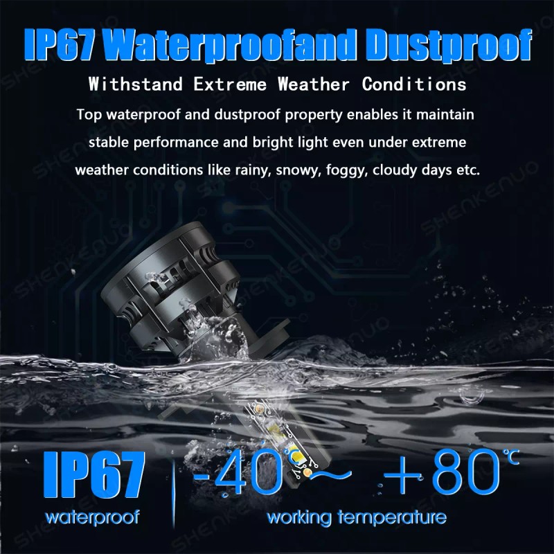 SHENKENUO LED Headlight Kit H4 HB2 9003 6000K Hi/Low Beam