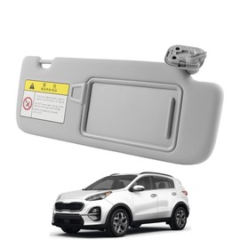 YzusGomumu Passenger Side Sun Visor Compatible with 2017 2018 2019 2020 2021 2022 KIA Sportage Front Right Sun Protection Shade Makeup Mirror Gray Replaces 85220-D9110 85220D9110