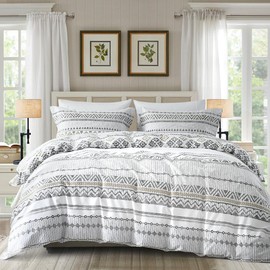 Bedduvit Boho Duvet Cover King Size - Ultra Soft 100% Cotton King Duvet Cover Set, Boho Printed Bedding Set 3 Pieces, Breathable Tribal Duvet Cover King with 2 Pillow Shams, 104"x90"