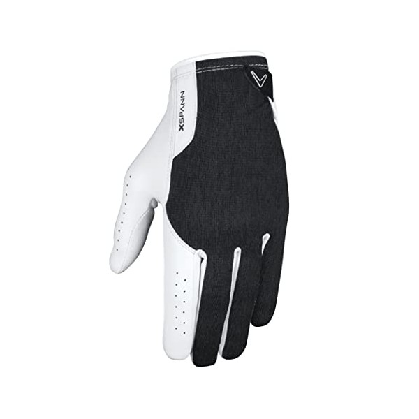 Callaway Golf Men's X-Spann Compression Fit Premium Cabretta Leather Golf Glove, Worn on Left Hand, Cadet X-Large