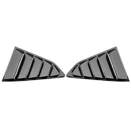 IKON MOTORSPORTS, Window Louver Compatible With 2016-2021 Chevy Camaro, Carbon Fiber Print Window Visor Guards Sun Shade Cover Rain Sun Windshield Louvers, 2017 2018 2019
