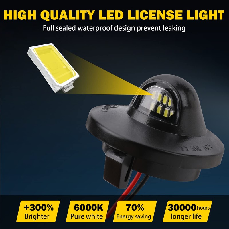 LED License Plate Light Tag Lights Assembly Compatible with Ford