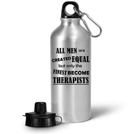 Gifts for Therapist Water Bottle Tumbler Reusable Portable Drinkware - Therapy Counseling Life Coach Mental Health Physical Office Decor Funny Cute Gag Appreciation Idea - Men Finest Become