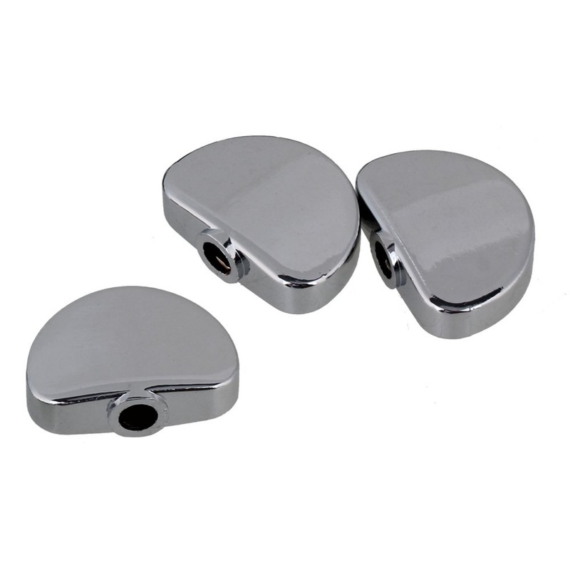 Yibuy 6pcs Silver Alloy Guitar Machine Head Buttons Tuning Pegs
