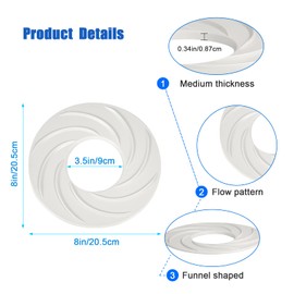 TOYMIS Pool Skimmer Swirl, Inground Swimming Pool Vortexs Skimmer Functional Streamline Designed for 8'' Skimmers Basket for Swimming Season Pool Cleaning Pool Skimmer Accessory