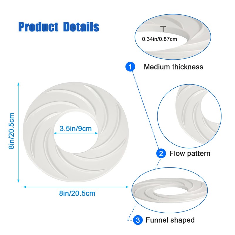 TOYMIS Pool Skimmer Swirl, Inground Swimming Pool Vortexs Skimmer Functional