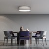 Navaris Flush Mount Ceiling Light - 15.75" Diameter Drum Lamp