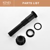 KENES Bathroom Vessel Sink Pop Up Drain Without Overflow Assembly,