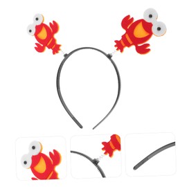 WHAMVOX 8pcs Lobster Headbands Cartoon Style Hair Accessories for Festivals Parties and Cosplay Events Cute Lobster Headwear for Women and Girls Eye-catching Costume Decoration