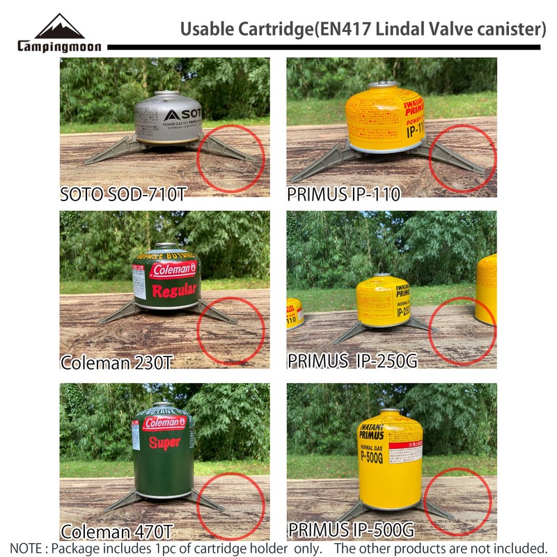 camping moon CAMPINGMOON Portable Fuel Can Stabilizer Gas Canister Cartridge