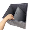 Premium Granite Linen Look Foldable Shoe Cover Bin, Indoor Real