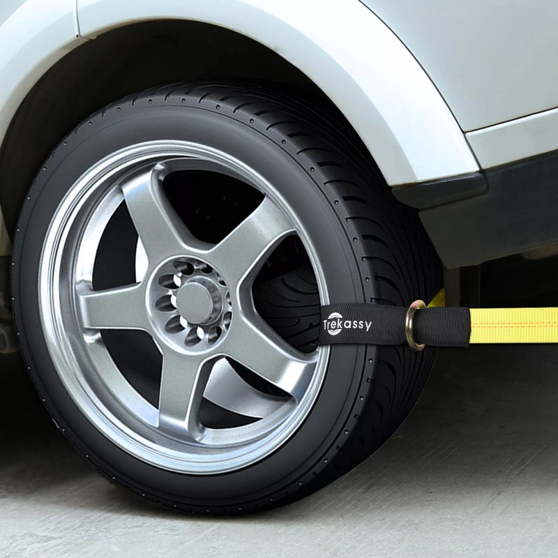 Trekassy 10 Pack Axle Straps Car Trailer Hauler Ratchet Tie