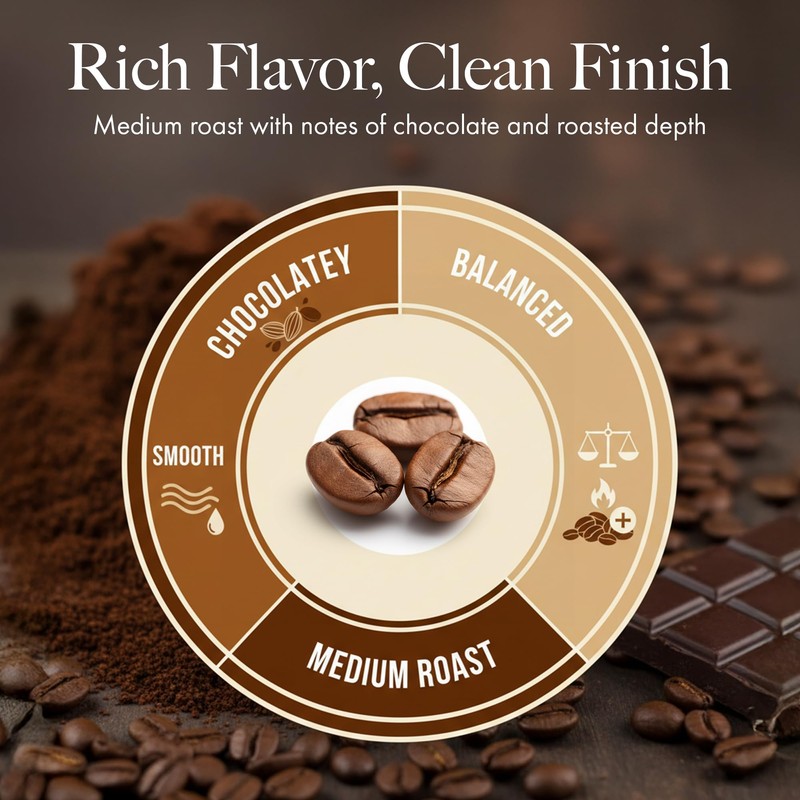 RAHM ROAST Mold-Free Organic Coffee, Whole Bean Medium Roast, Lab-Tested