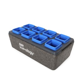 Dexas ice•ology Silicone Clear Ice Maker for Craft Cocktail Ice, 8 Count Cube Tray