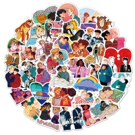 50 Pieces Heartstopper Stickers for Suitcase, Skateboard, Laptop, Computer, Water Bottles, Car, Teen, Boys, Girls, Stickers, Waterproof