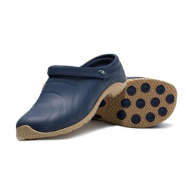 Anywear Zone - Zapatos de enfermera para hombre y mujer, antideslizantes para atención médica, jardinería y servicio de alimentos, azul marino (ancho), 5 Wide