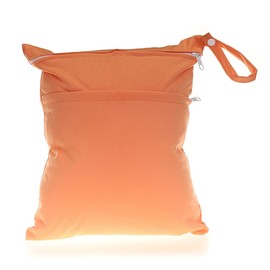 Egurs Reusable wet bag, nappy bag for babies, nappies, dirty clothes and other accessories, orange