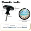 Yiruhe 4 Pack Beach Dolphin Cabinet Knobs Pulls, Crystal Glass