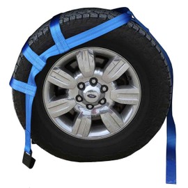 US Cargo Control Extra Large Tow Dolly Basket Strap, Car Dolly Strap with Flat Hook End Fittings, for Wheel Sizes 17 Inches Or Larger, 3,333 Pound Working Load Limit