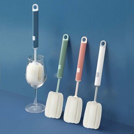 Replaceable Tumbler & Bottle Cleaning Brush with Foamy Sponge Scrubber Replacement Brush Head (1pc) 6ea