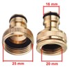 TOPWAYS 3/4 inch and 1/2 inch BSP 2in1 Metal Brass