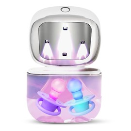 Portable Pacifier Sterilizer, UV Steriliser for Baby Pacifier, 99.99% Sterilization 3 Minutes UVC Ultraviolet Disinfection Box, Type-C Interface Mini Sterilizer Box for Baby Pacifier, Bottle Nipples