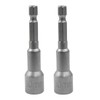 Cjueiom 2pcs 1/4" Quick-Change Hexagon Socket, 10mm Metric Nut Drivers