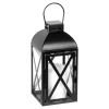 Unbranded Mainstays Decorative Black Metal Pillar Candleholder Lantern, 10", Small