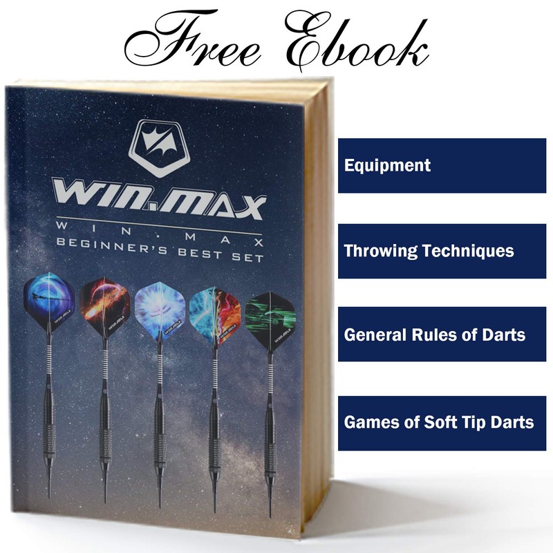 WIN.MAX Darts Plastic Tip - Soft Tip Darts Set -