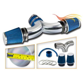 Rtunes Racing Short Ram Air Intake Kit + Filter Combo BLUE Compatible For 00-02 Dakota / 99-04 Grand Cherokee 3.7L 4.7L with DUAL(2) Filters