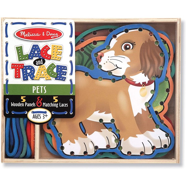 Melissa & Doug Lace and Trace Pets Activity Set, Multicolor, Preschool (3782)