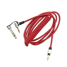 be in your mind Replacement Audio Cable 3.5mm to 3.5mm and 6.5mm for Headphones 1.8m Long Compatible with Monster Studio Pro Detox and Solo Red