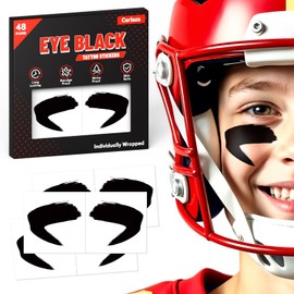Cerlaza Baseball Accessories, 48 Pairs Eye Black Stickers Smudgeproof, Individually Wrapped Eye Black Tattoos for Football Soccer, Game Day Party Sports Eyeblack (Dart, Kids)